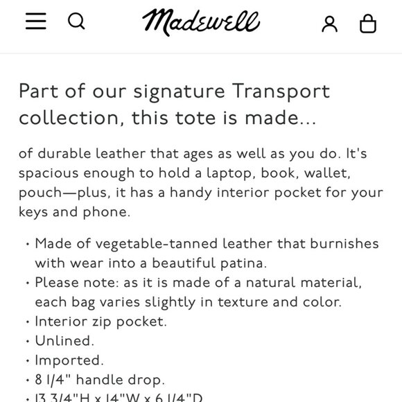 Madewell The Transport Tote - Picture 3 of 6